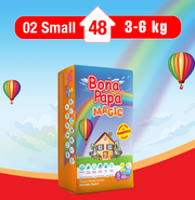 Bona Papa Magic Diapers - S-2 (Mini) 3-6kg Economy Pack 48 Pcs