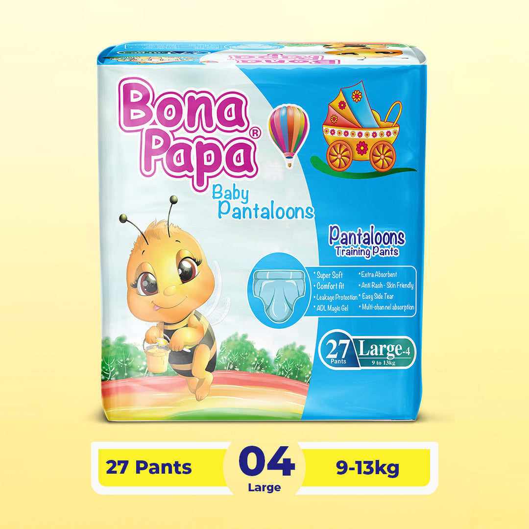 Bona Papa Pants - L-4 (Maxi) 9-13kg Economy Pack 27 Pcs