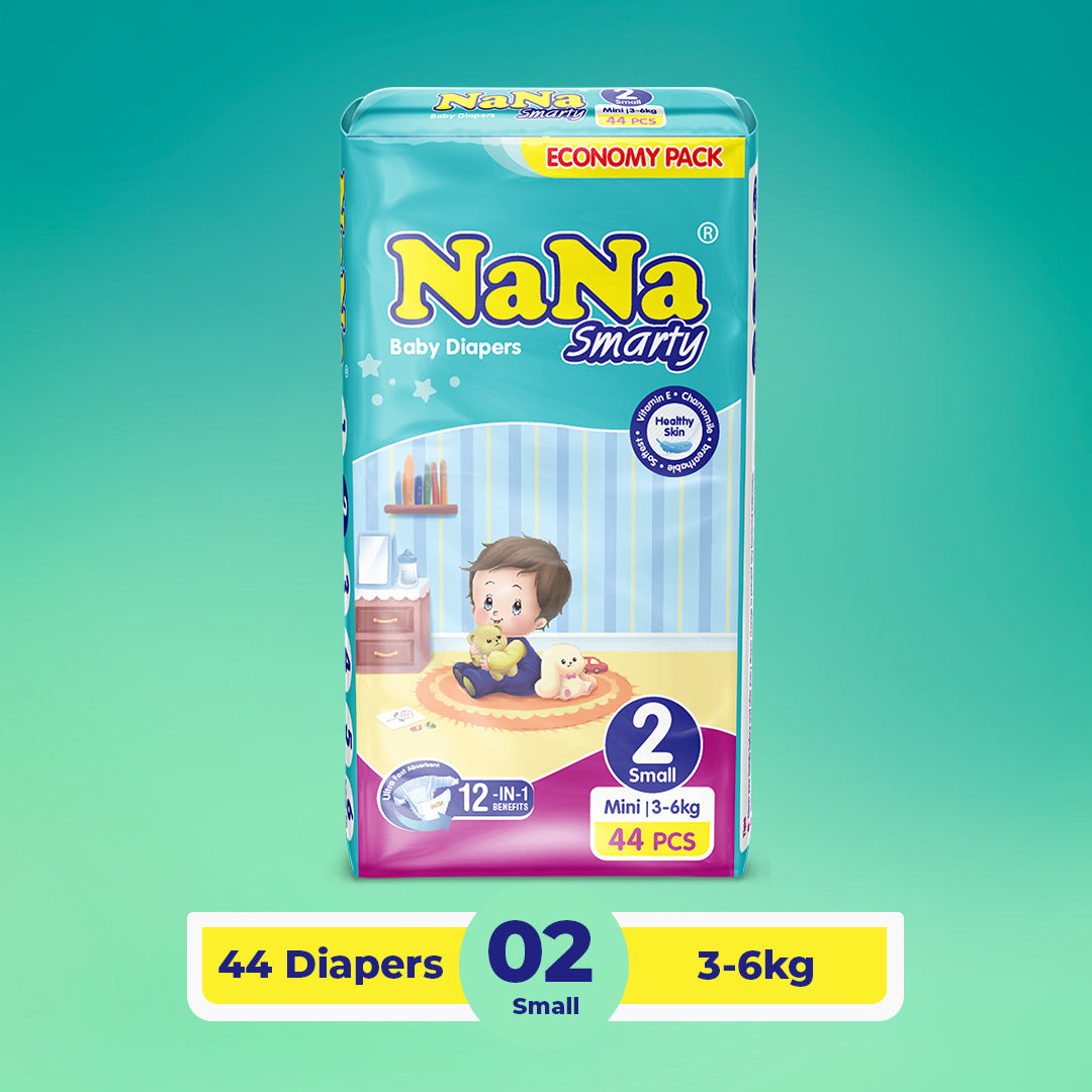 Nana Smarty Diapers S2 (Mini) Economy Pack 44 Pcs anabatlamart