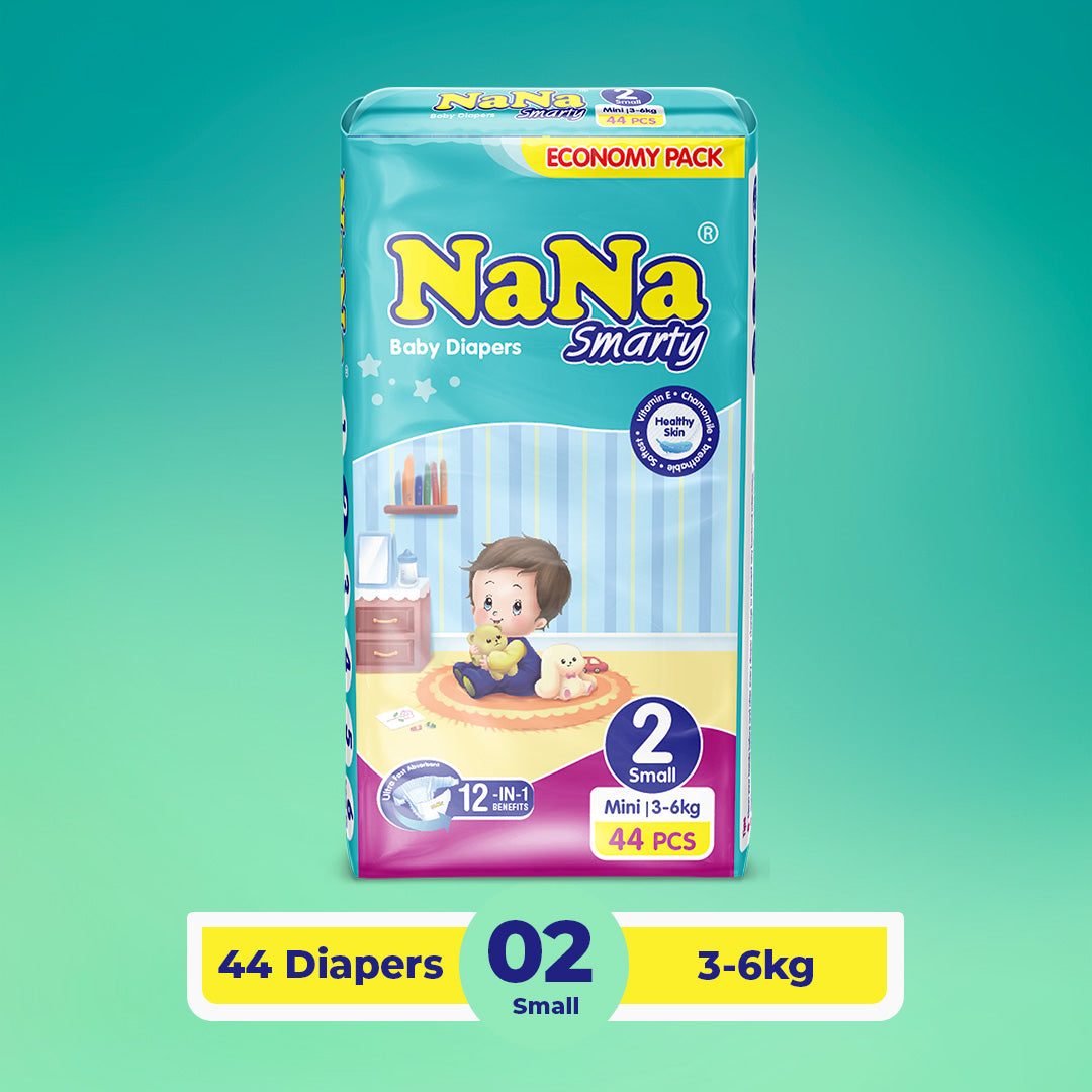 Nana Smarty Diapers - S-2 (Mini) Economy Pack 44 Pcs