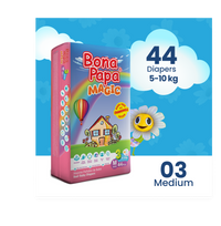 Bona Papa Magic Diapers - M-3 (Midi) 5-10kg Economy Pack 44 Pcs
