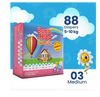 Bona Papa Magic Diapers - M-3 (Midi) 5-10kg Mega Pack 88 Pcs