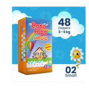 Bona Papa Magic Diapers - S-2 (Mini) 3-6kg Economy Pack 48 Pcs