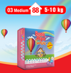 Bona Papa Magic Diapers - M-3 (Midi) 5-10kg Mega Pack 88 Pcs