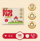 Bona Papa Magic Diapers - S-2 (Mini) 3-6kg Mega Pack 96 Pcs