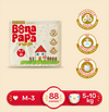 Bona Papa Magic Diapers - M-3 (Midi) 5-10kg Mega Pack 88 Pcs