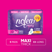 NOFEA Eazy Maxi XXL Sanitary Napkins, 5 Pads