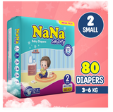 Nana Smarty Diapers – S-2 (Mini) Mega Pack 80 Pcs