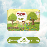 Momse Diapers - M-3 (Midi) 6-11kg Economy Pack 36 Pcs