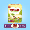 Momse Diapers - M-3 (Midi) 6-11kg Jumbo Pack 56 Pcs