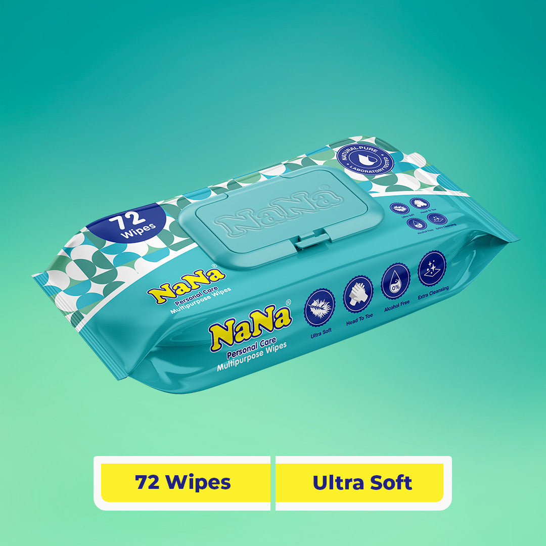 Nana Smarty Wipes - Regular Wet Towels 72 Pcs