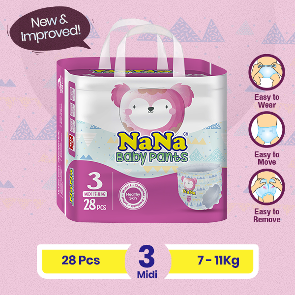 Nana Baby Pants - M-3 (Midi) 28 Pcs