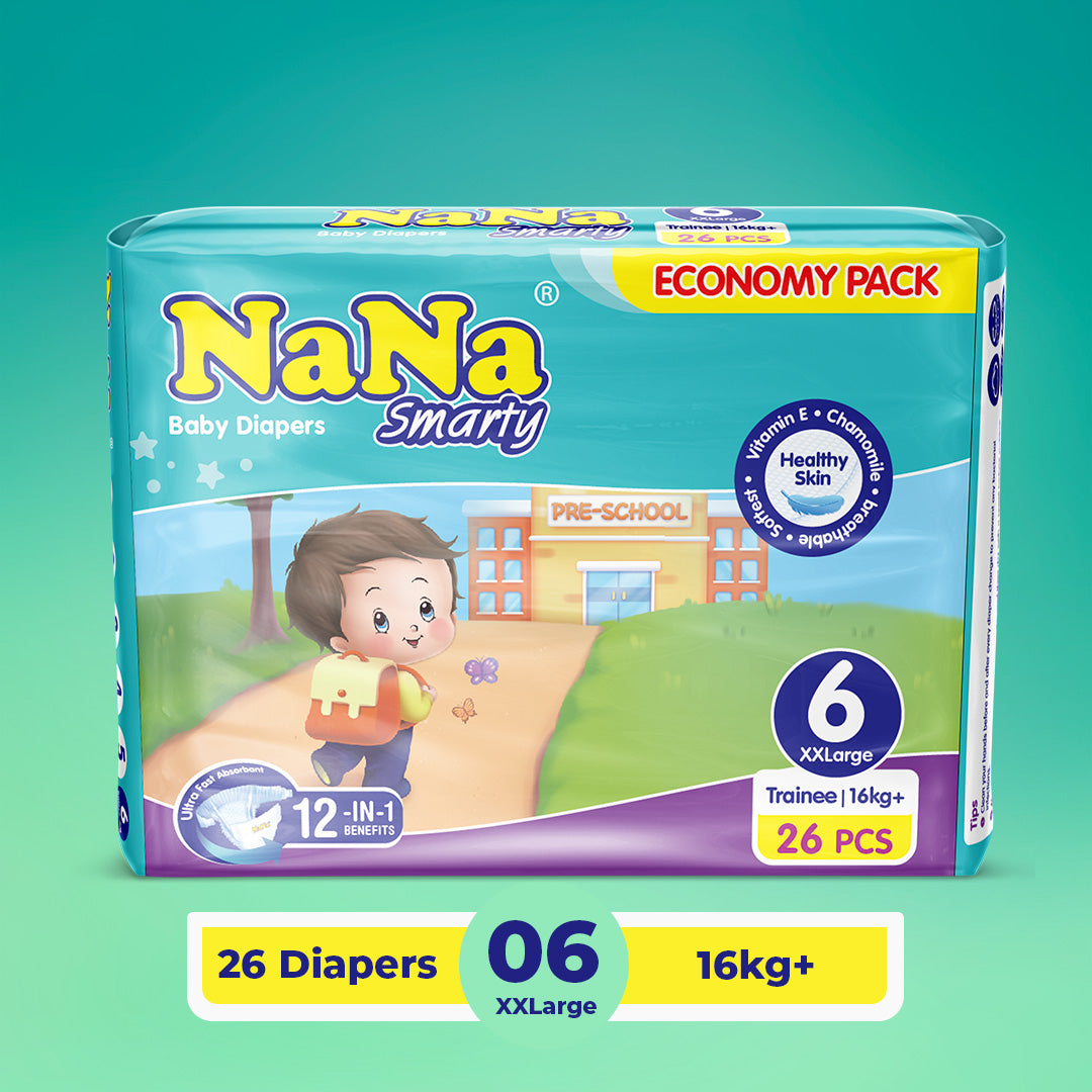 Nana Smarty Diapers - XXL-6 Economy Pack 26 Pcs