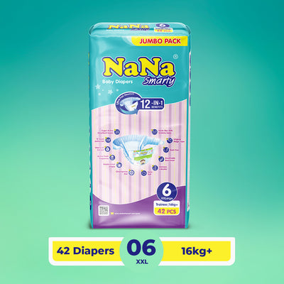 Nana Smarty Diapers - XXL-6 Jumbo Pack 42 Pcs