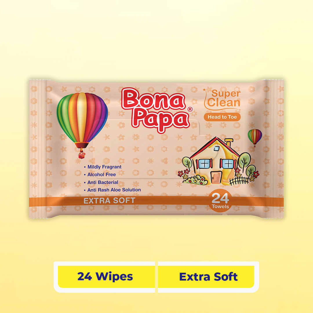Bona Papa Magic Wipes - Extra Soft Towels 24 Pcs