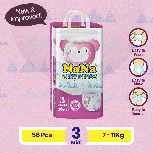 Nana Baby Pants - M-3 (Midi) 56 Pcs