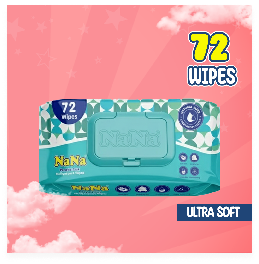 Nana Smarty Wipes - Regular Wet Towels 72 Pcs