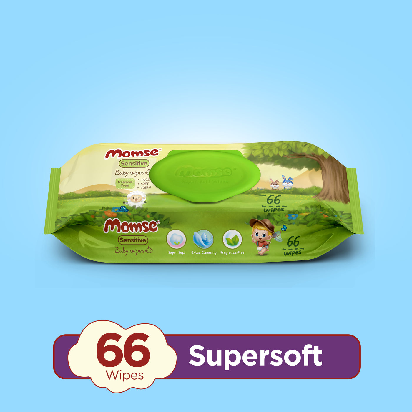 Momse Wipes - Regular 66 Pcs