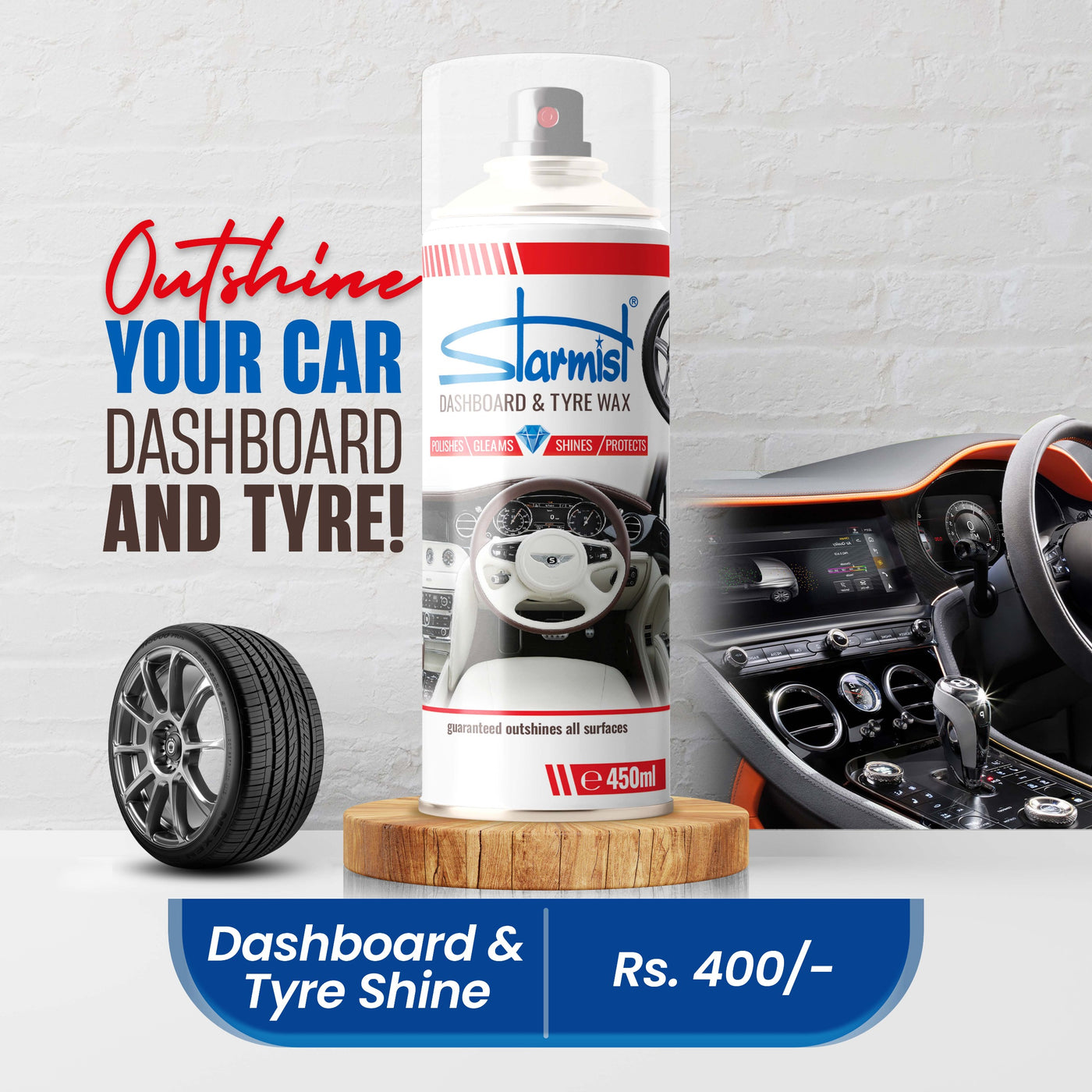 Starmist Dashboard & Tyre Wax - 450ml