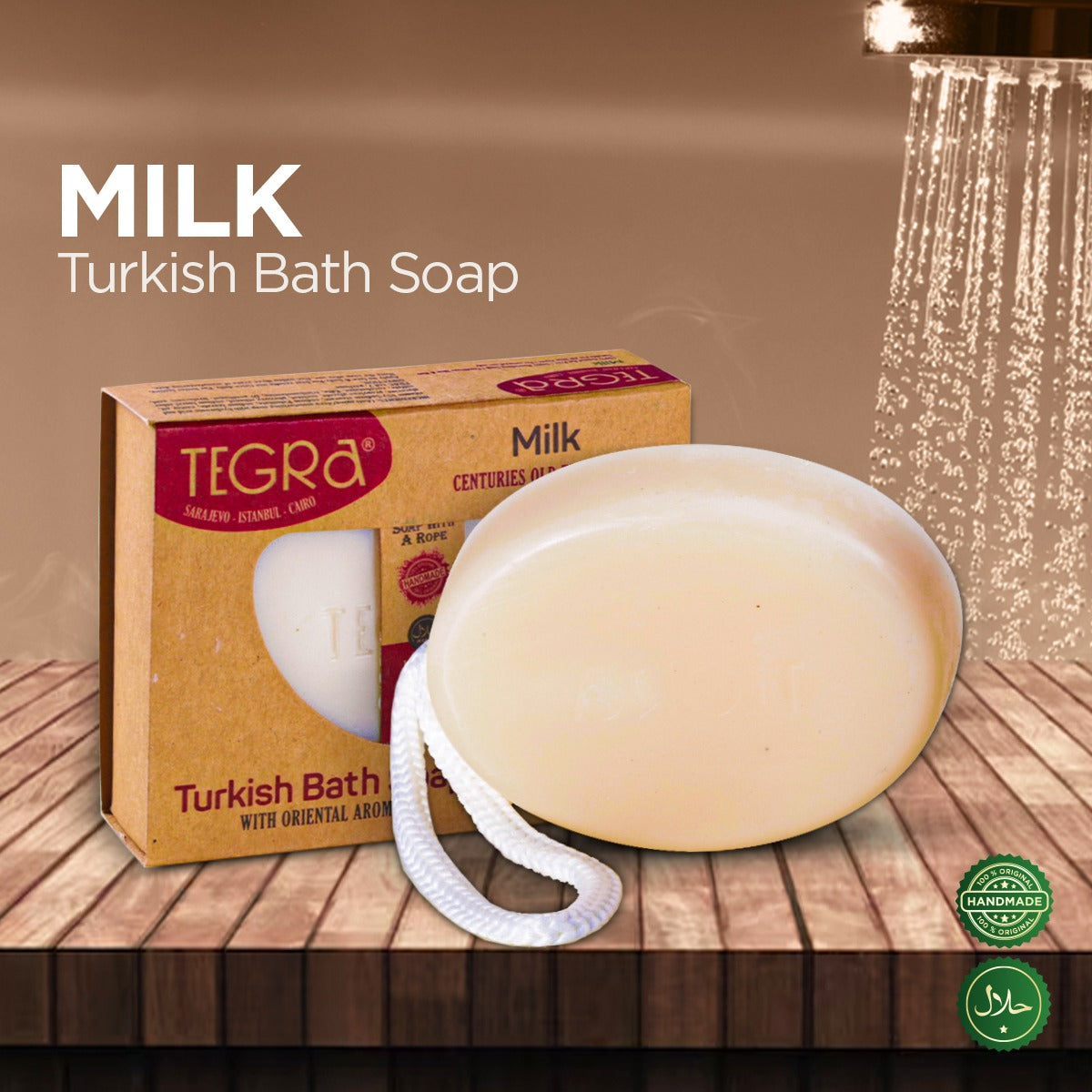 Tegra Milk Soap with Rope – 90gm