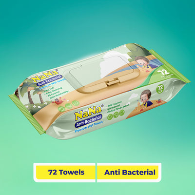 Nana Smarty Wipes - Premium Wet Towels 72 Pcs